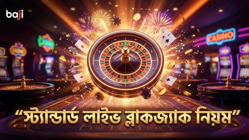 স্ট্যান্ডার্ড লাইভ ব্ল্যাকজ্যাক গেমের সরল নিয়ম ও ফোকাস।